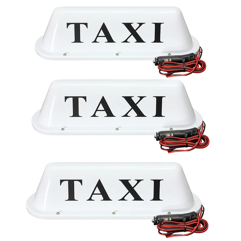

3X белая Водонепроницаемая Магнитная база для такси, верхняя крыша автомобильной кабины, фотолампа, 12 В, ПВХ