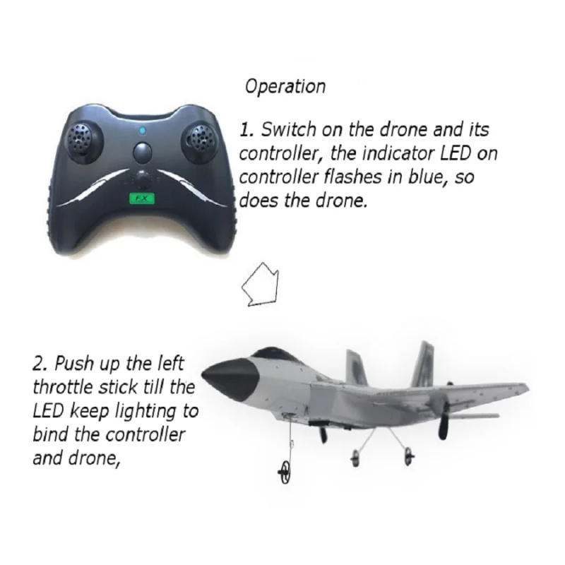  Fighter Glider Plane Radio Remote Control Children Toy Gift