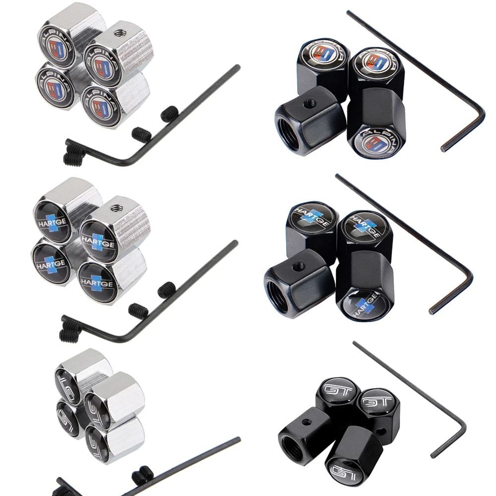 Car Accessories Wheel Anti theft Valve Caps Tire Valve Stem Caps Rim