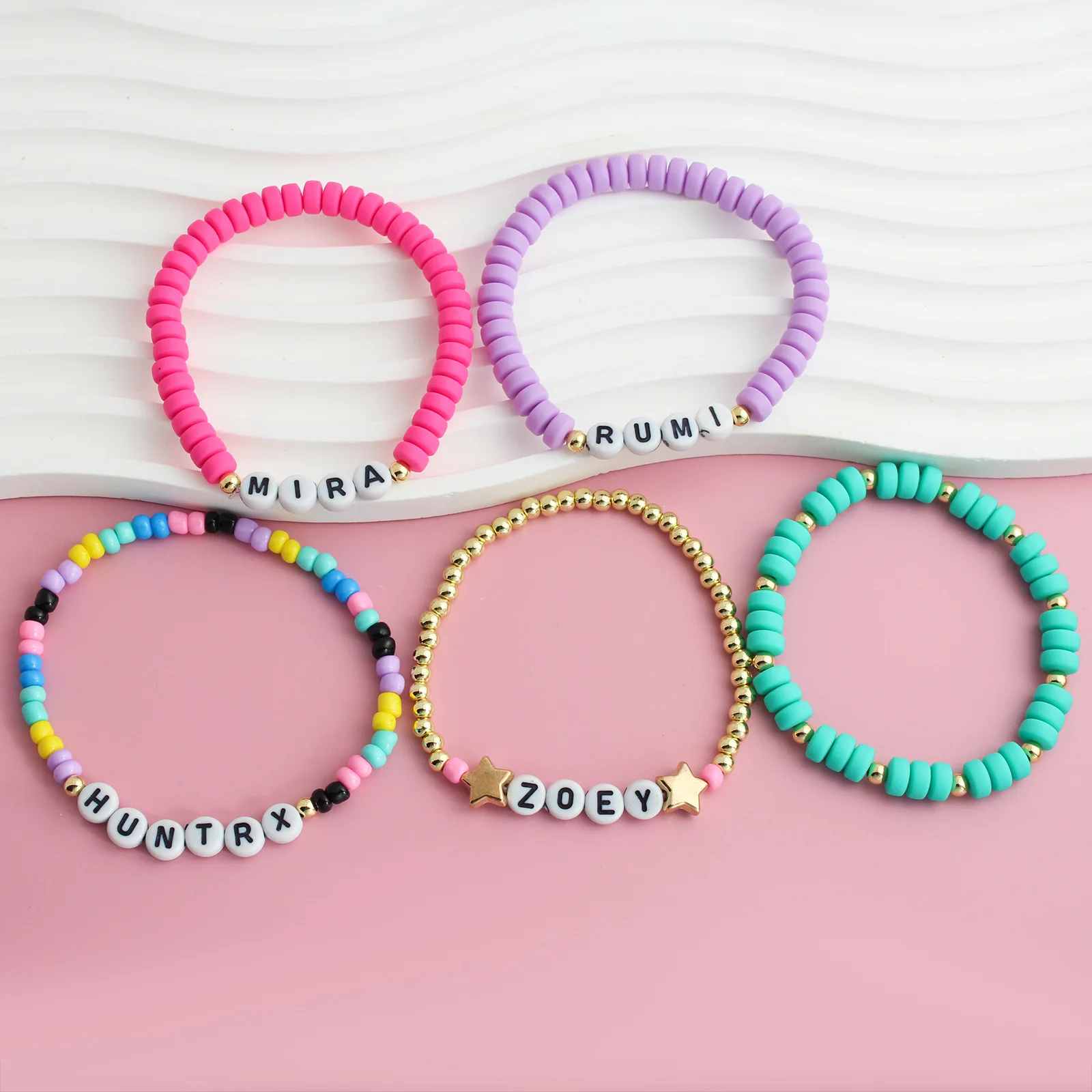 Kpop Demon Hunter Character Bracelets – Rumi, Zoey, Mira, Huntrix