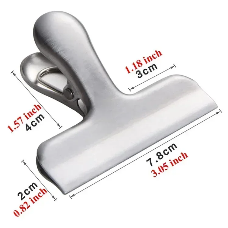 Bread bag clips kitchen bag clips sealing clips storage bag clips bag clips Stainless steel bag clips large golden metal air tight bag clip durable paper seal grip for coffee food bread bags