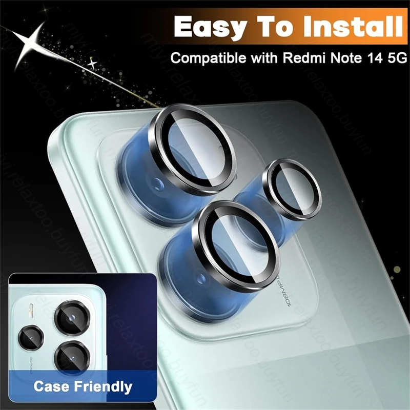 Premium Aluminum Alloy Camera Protector Case with Metal Ring Lens Glass