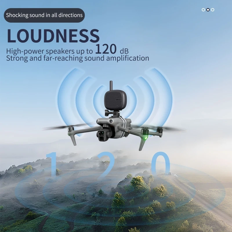 STARTRC DJI 드론용 휴대용 확성기, 무선 낙하 방지 스피커, DJI 매빅 에어 미니 시리즈용, 3000m 제어, 800mAh