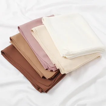 Exquisite Chiffon Hijab Scarf Woman Premium Muslim Hijabs Plain Long Wraps Lady Casual Bandana Islamic Turban