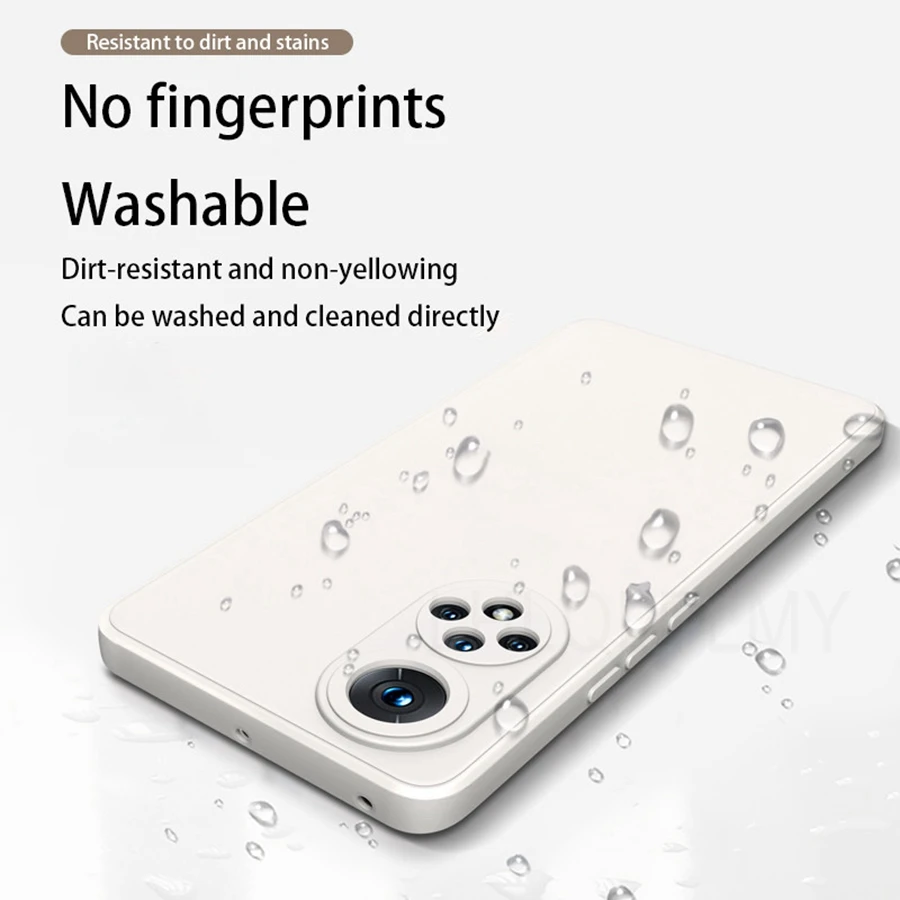 Elegant Square Liquid Silicone Soft Phone Case Cover