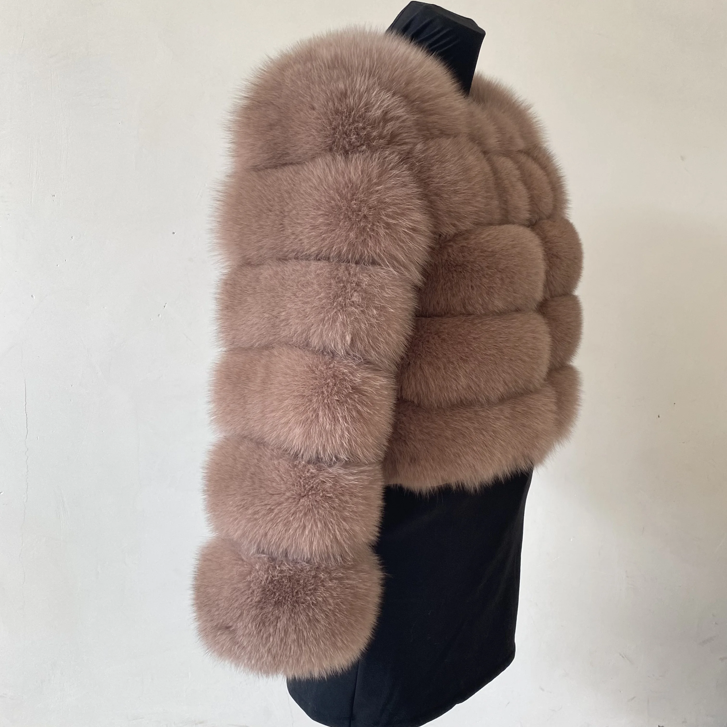 معطف نسائي من الفرو الطبيعي، ملابس خارجية نسائية ع...