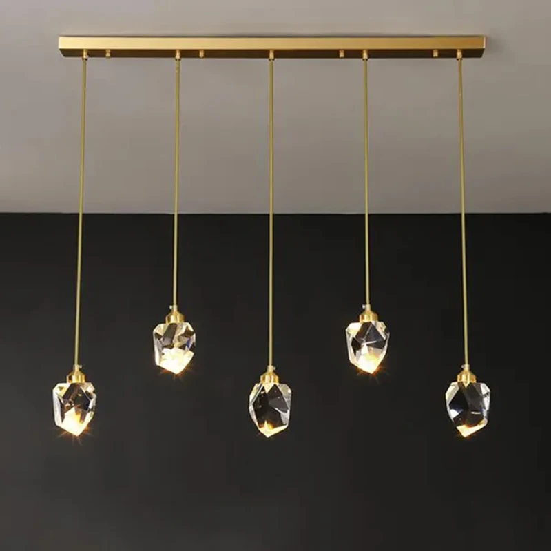 

5 Lights Chandeliers Crystal Pendant Light Fixture Modern LED Chandelier Hanging Light for Dining Room Kitchen Island Restaurant