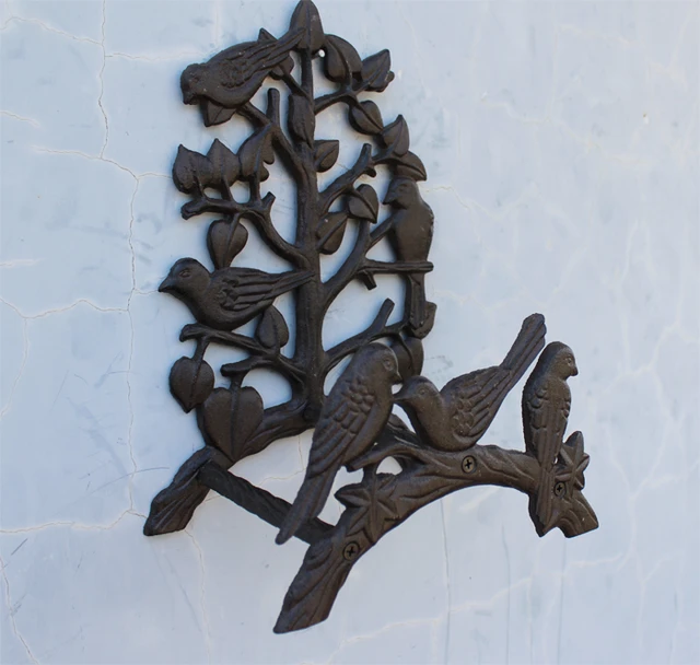 Hose Holder Cast Iron Birds On Tree Garden Hose Hanger Storage Rack  Decorative Hose Reel Stand Ornate Wall Mounted Vintage Metal - AliExpress