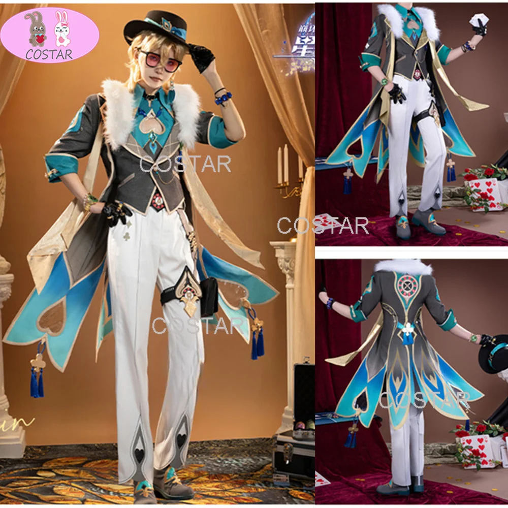 

COSTAR Game Honkai:Star Rail Aventurine Suit Full Set Cosplay Costume Halloween Outfits Men Anime Clothing