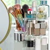 Rotating Makeup Organizer,360° Degree Spinning Make Up Stand,Large Capacity Clear Cosmetic Organizer,Adjustable Display Durable 3