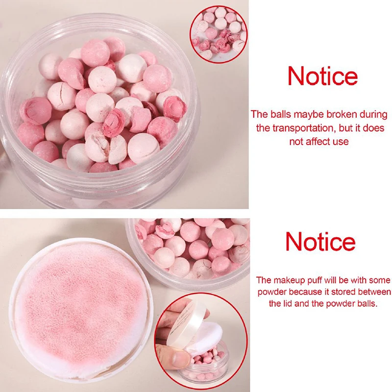 Oil Control Pressed Loose Powder Balls Bronzer Natural Brighten Waterproof Nude Setting Translucent Powder Korean Makeup