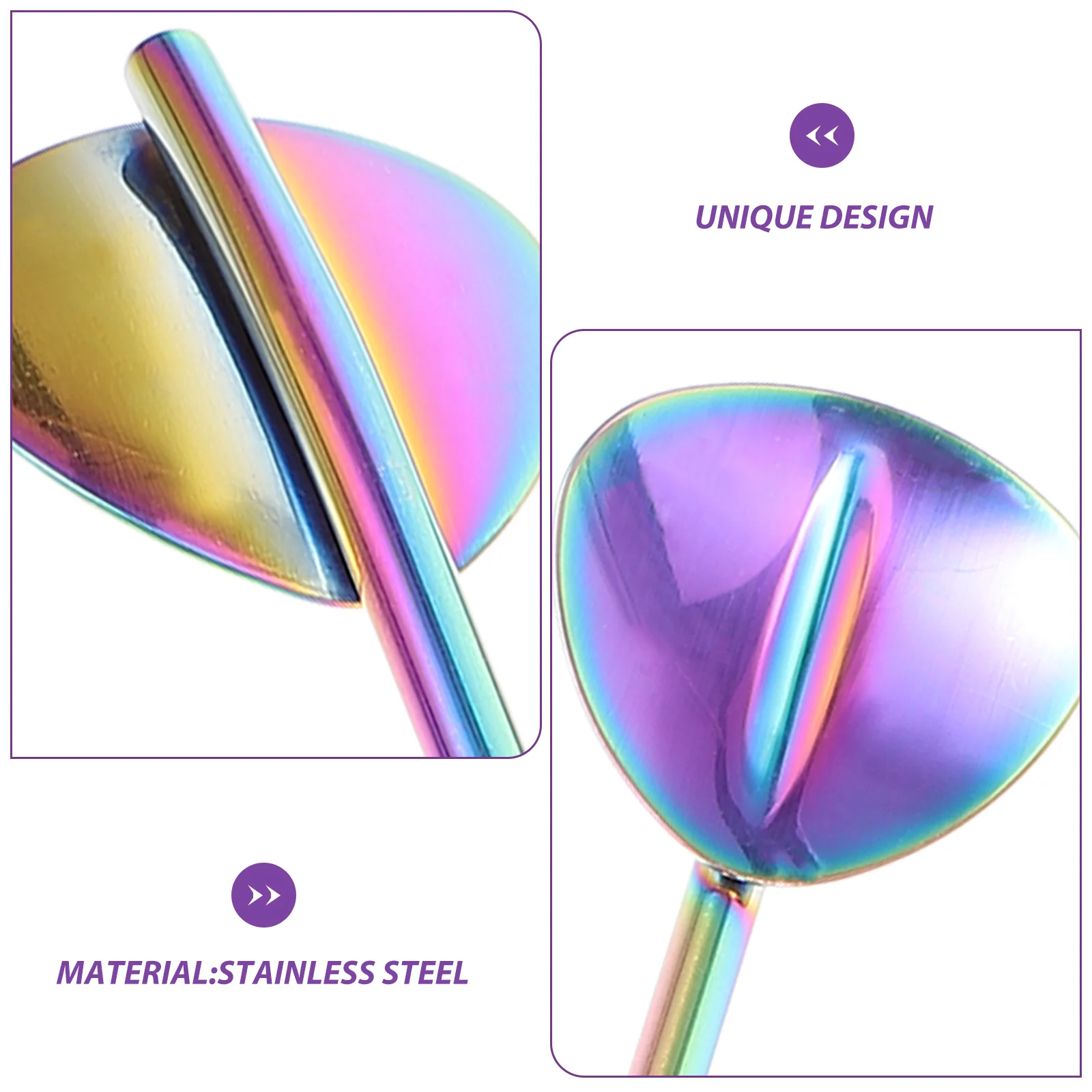 1 Set Stainless Steel Straws Stir Straws Coffee Stirrers Spoon Straw with Cleaning Brush steel straws drinking reusable