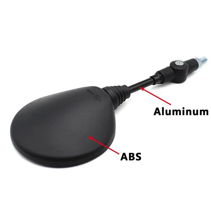 Foldable Round Scooter Rearview Mirrors - Set of 2