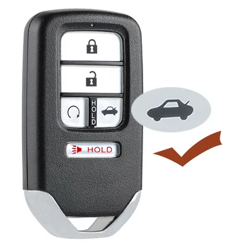 Keyforkess 433.92MHz 4A ID FCC: CWTWB1G0090 sostituzione 4 portachiavi telecomando a 5 pulsanti per Honda Accord 2018 2019 2020 2021 - KEYECU 433 92MHz 4A ID FCC CWTWB1G0090 sostituzione 4 portachiavi telecomando a 5 pulsanti per