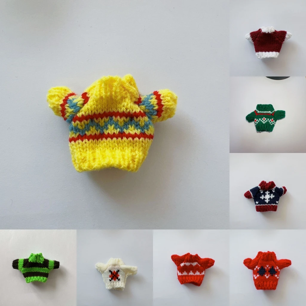 Doll Clothes 13-15cm Doll Sweaters Clothes for 1/8 BJD Doll Dress Up Cute Casual Suit Dolls Clothes Accessories Toys for Gifts Kids Toys