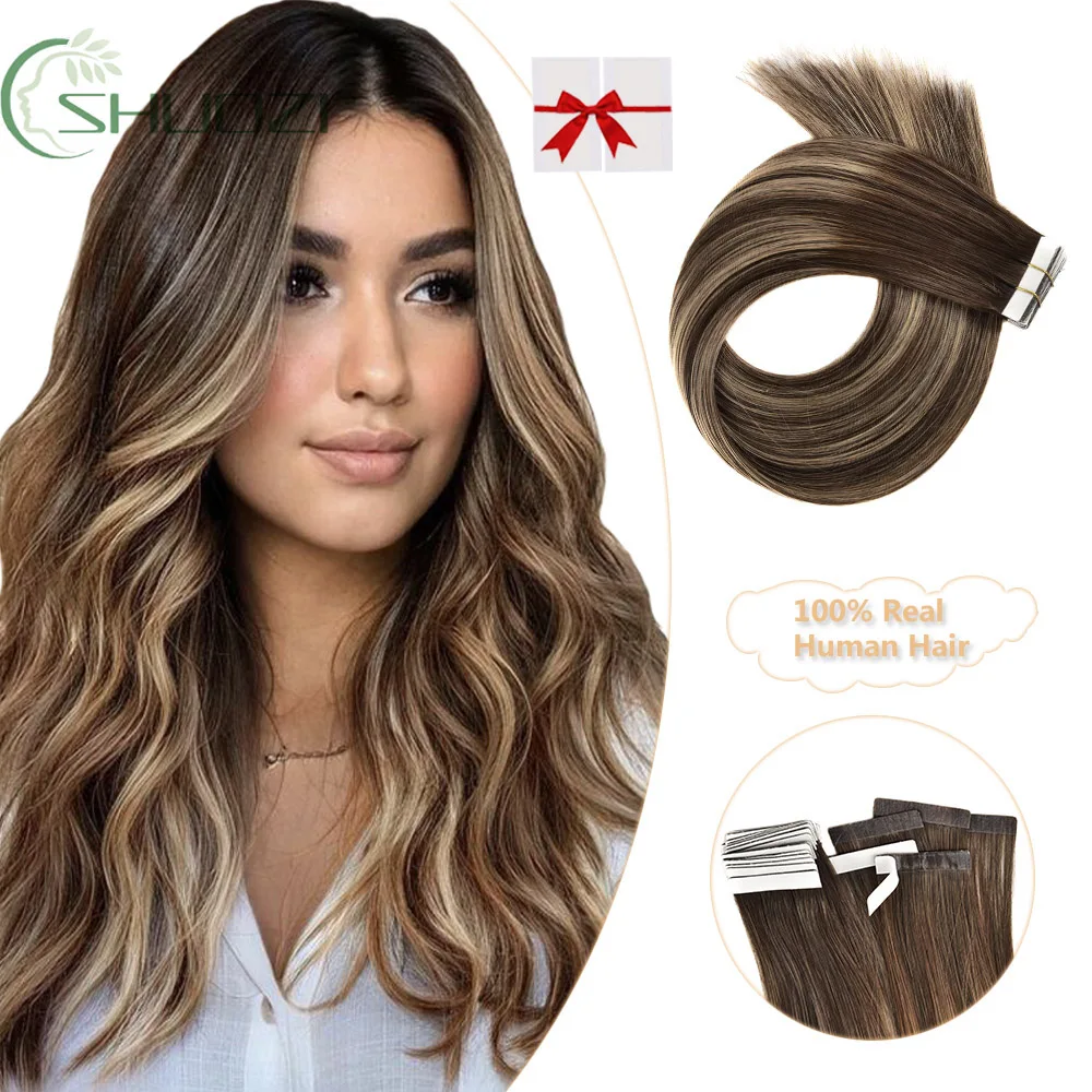 

Tape In Hair Extensions Human Hair 18 Inch Silky Straight Remy Human Hair 20pcs Seamless Skin Weft Tape In Human Hair Extensions