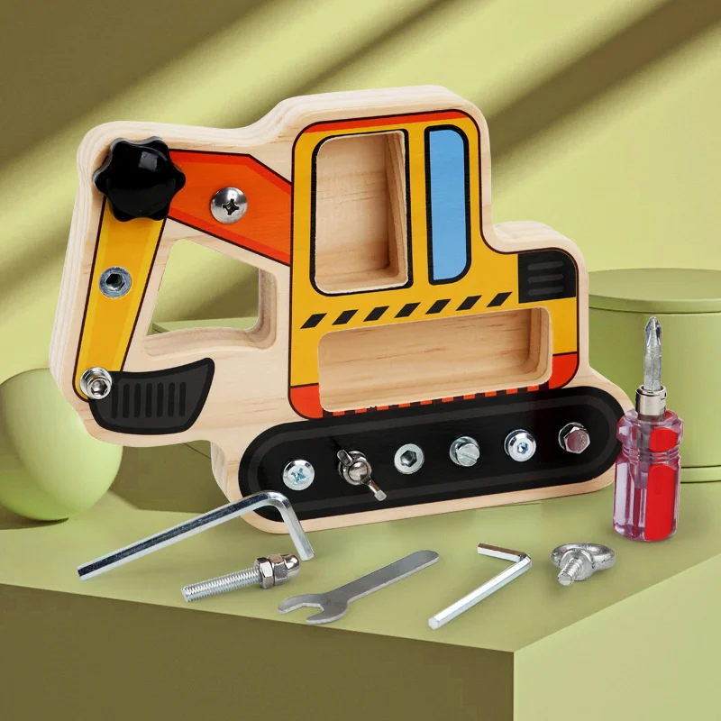 

Wooden Toolbox Set Baby Simulation Repair Drill Screwdriver Children's Repair Engineer Tools Pretend Education Play House Toys