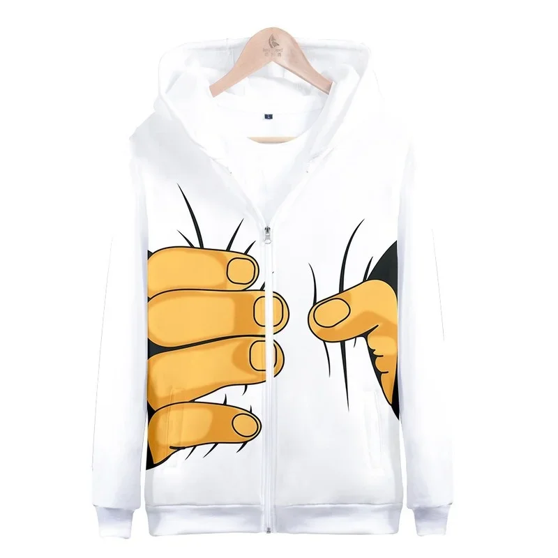 Spoof Pattern Digital Printing 3D Printing Hoodie Women's Men's Harajuku Sweatshirt Hooded Zipper Jacket Casual Sportswear
