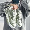 2024 New Men's Casual Niche Original Versatile Flat Platform Shoes Sports Thick Bottom Increased Height Trendy Shoes
