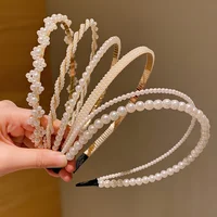 5 Pieces of Girls' Princess Hair Accessories, Children's Imitation Pearl Hairbands, Birthday Hairpins, Baby Flower Girl Headbands 5