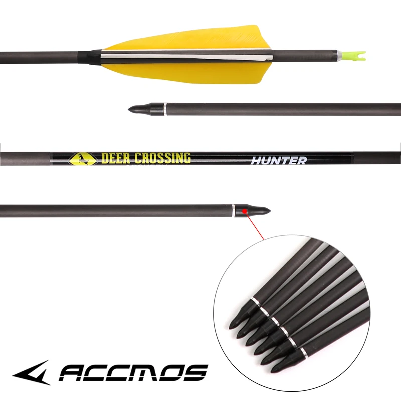 6-12pc Archery Pure Carbon Arrows 3