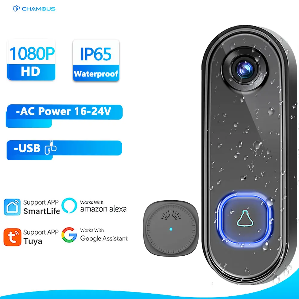 Sonnette vidéo judas intelligente WiFi Tuya Smart - - Vente