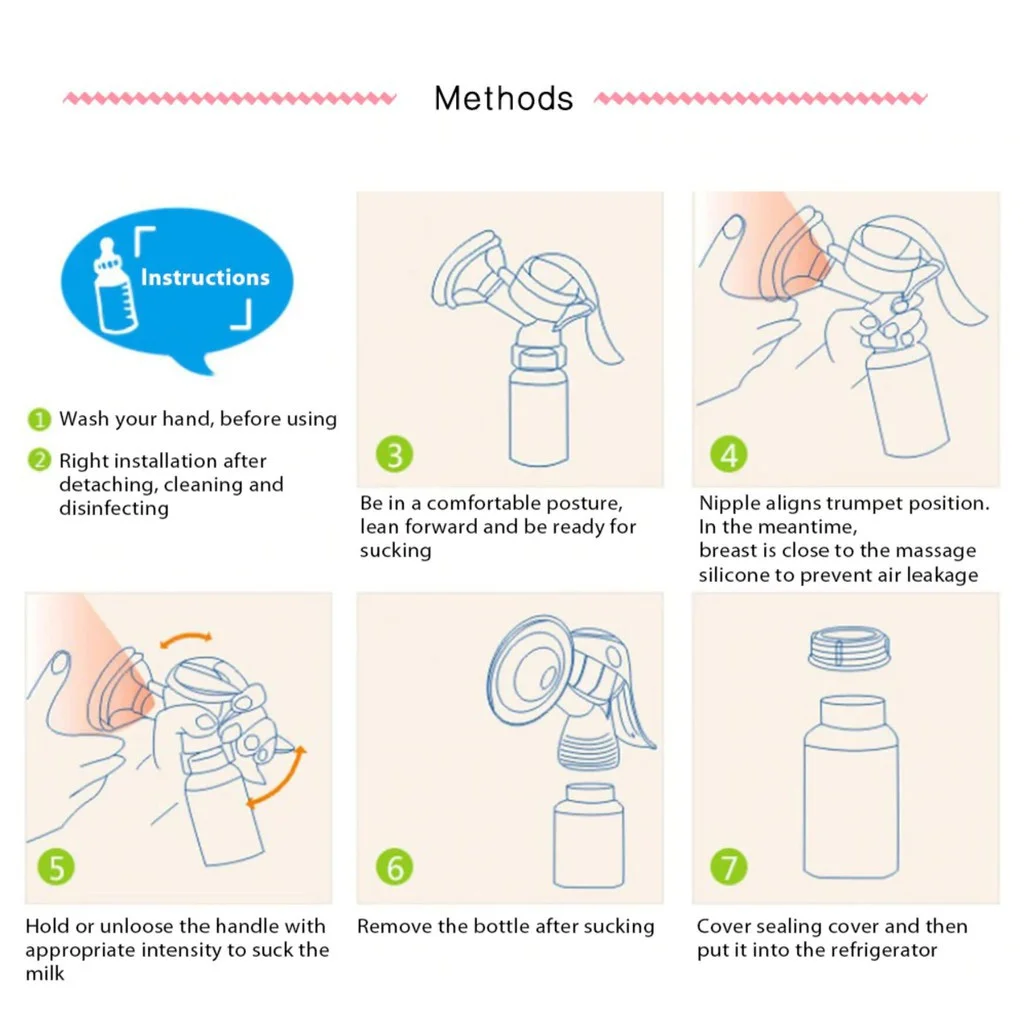 Manual breast pumps, silicone breast pumps, baby breastfeeding accessories, BPA-free sucking, postpartum accessories