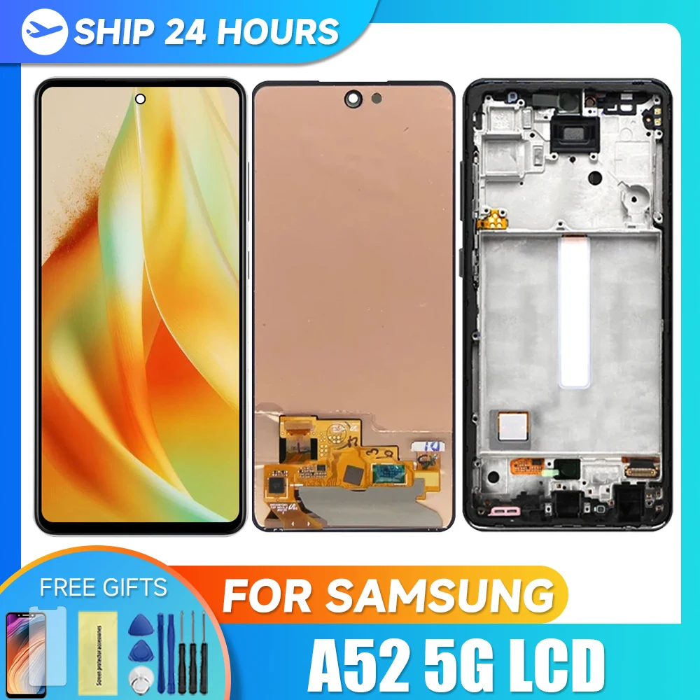 ЖК-дисплей A52 для Samsung 6,5 дюйма, AMOLED A526B A5260 A526W A526U A526U1