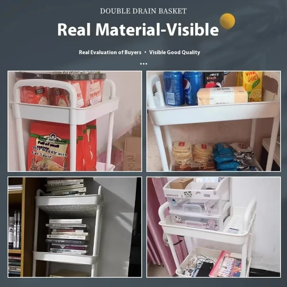 Bookshelf Storage Trolley Mobile Kitchen Trolley Organizer With Wheels Gap Mobile Bookshelf Household Snacks StorageRack