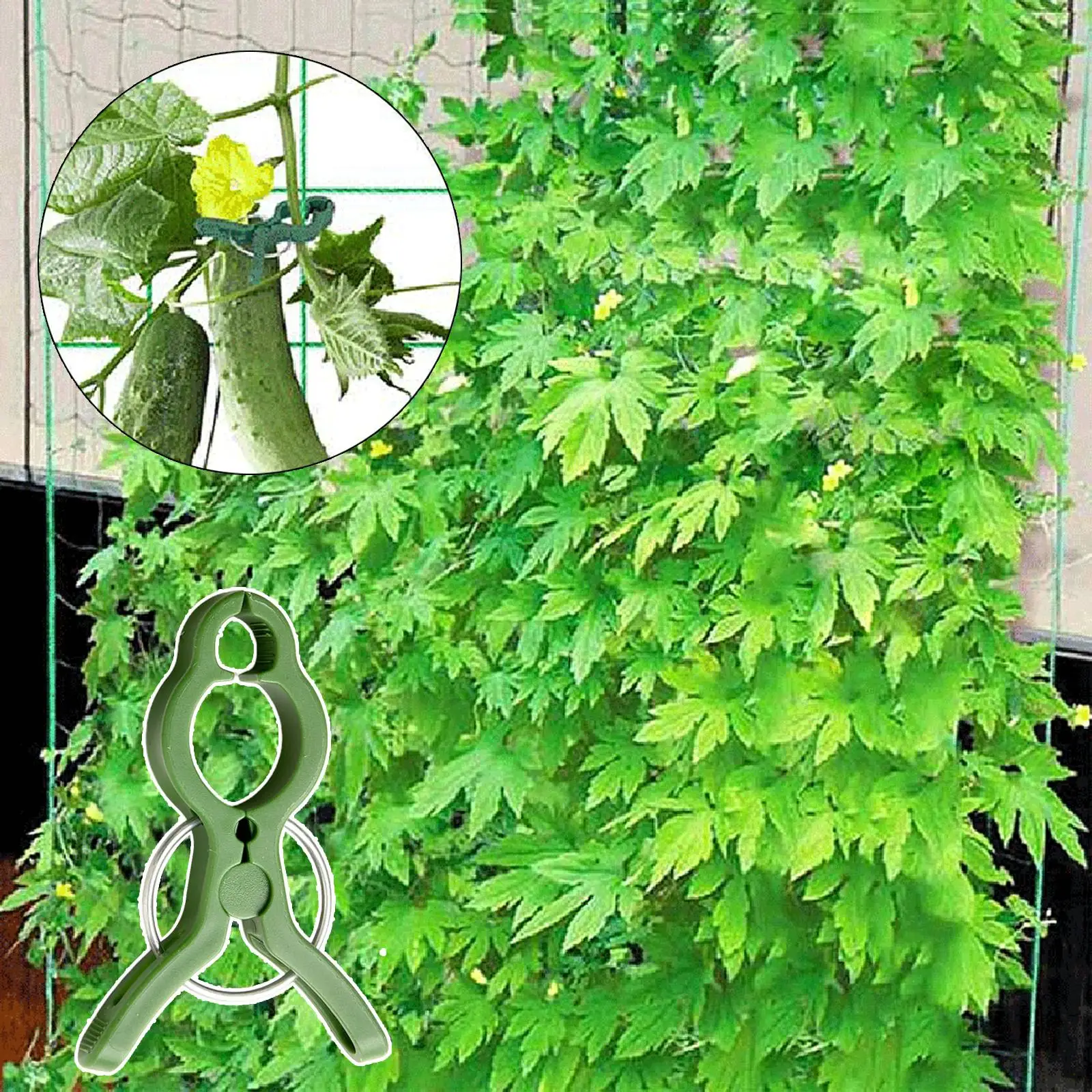 Foldable Cucumber Trellis Raised Bed Rust Resistant Breakage Resistant Classic Triangular Design Splicable Design