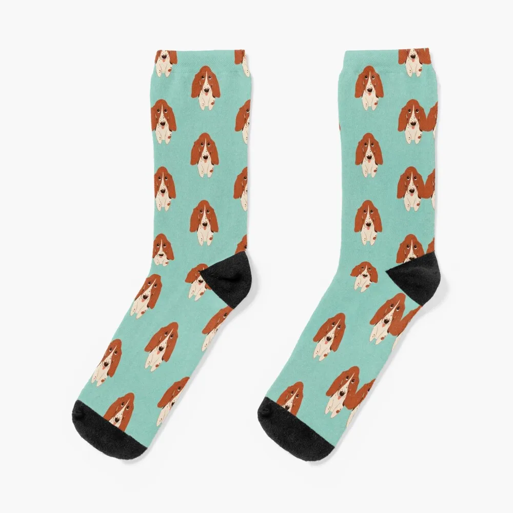 Basset Hound Socks Thermal Man Calze Invernali Uomo Designer Brand Socks Ladies Men'S
