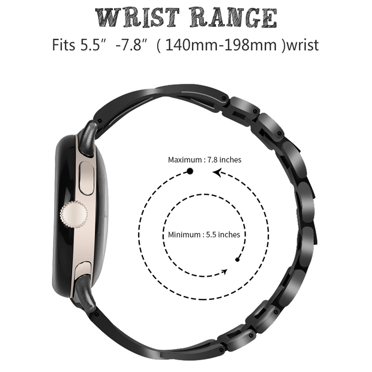 Elegant Bling Diamond Band - Fashion Women's Metal Bracelet Strap