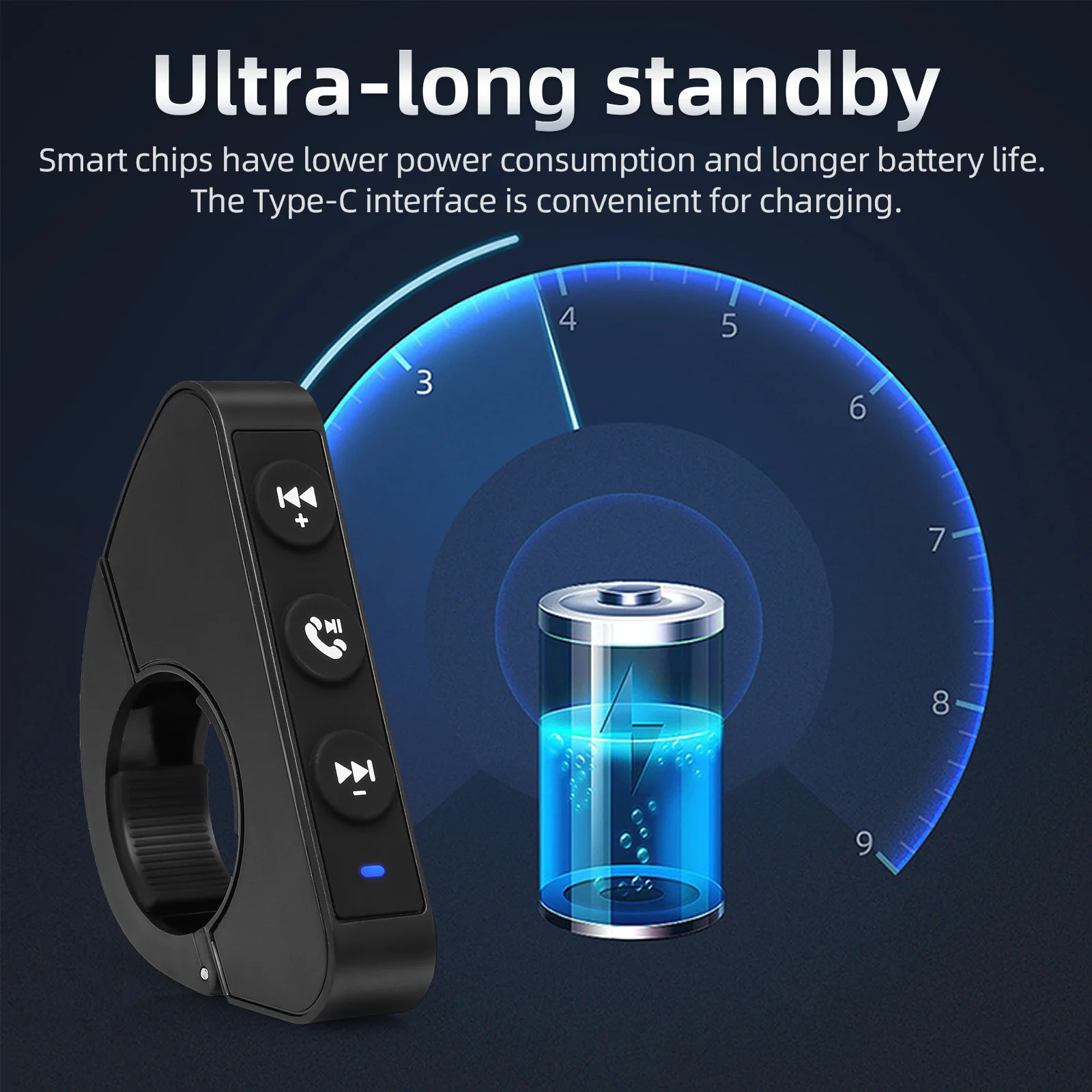 Motorcycle Handlebar Wireless Media Controller Remote Button
