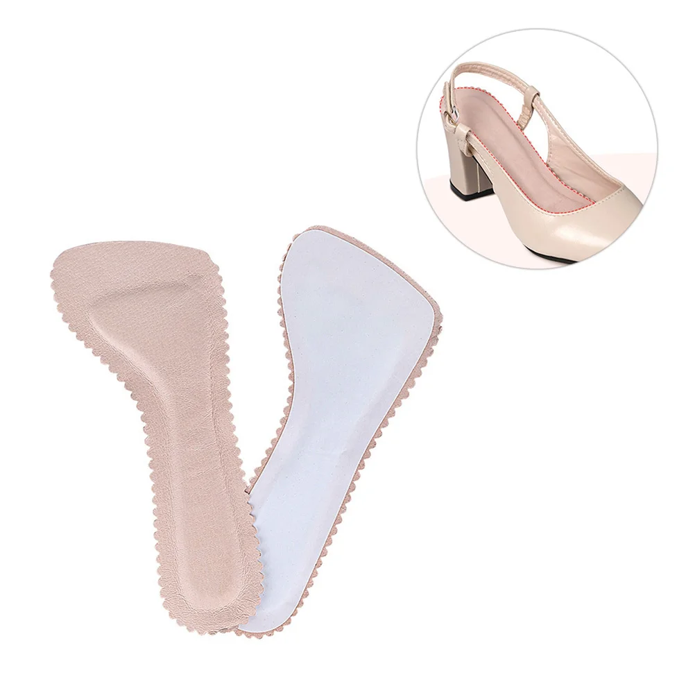 

High Heel Insoles Leather Latex Non Slip Insole Shoe Pad Absorbing Self Adhesive Cushion Heel Insert Pain Relief Plantar