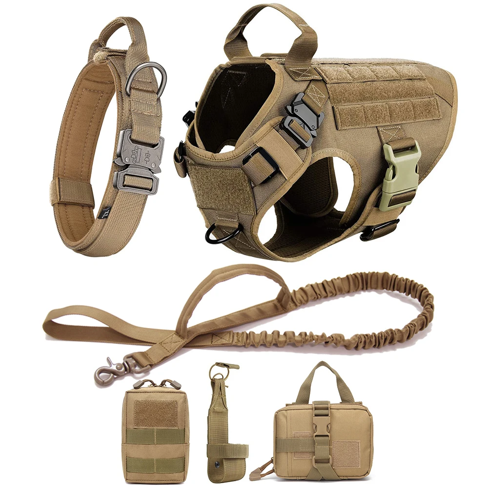 

Женская военная шлейка и поводок для собак, тренировочный жилет для домашних животных, тактическая шлейка K9 для немецкой овчарки для маленьких собак