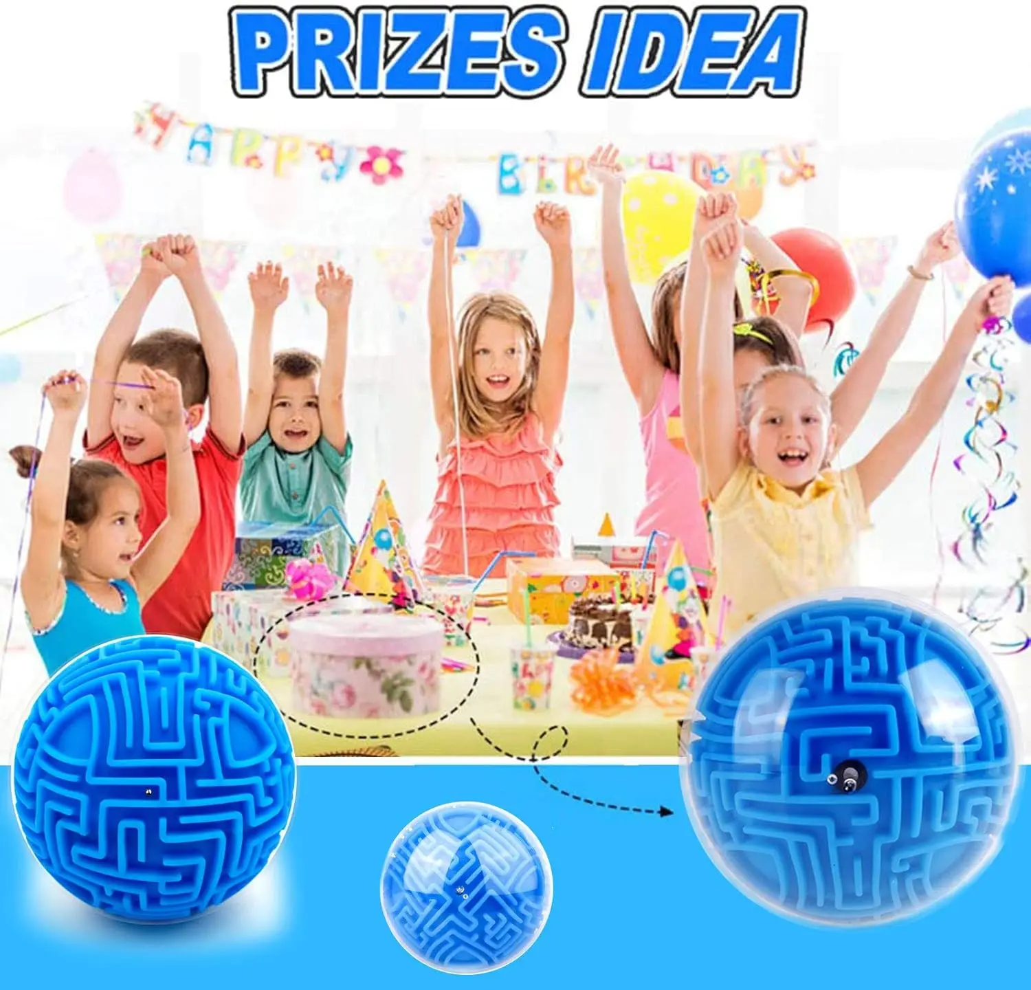 3D Puzzle Gravity Maze Ball Cube Toy Gifts for Kids Students Adults Carnival, Educational Challenges Brain Teasers Game