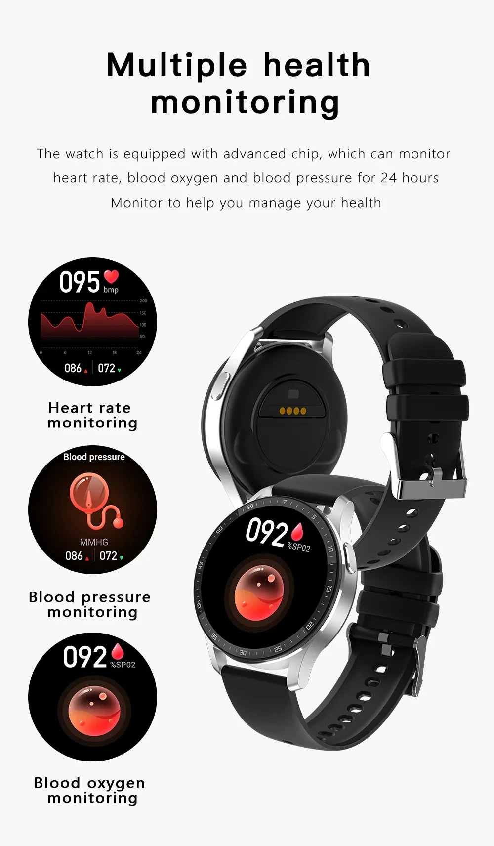 2023New X7 2-in-1 Wireless Bluetooth Dual Earphone Call/Health Blood Pressure/Sports Music Smart Watch™-Choice Paradise