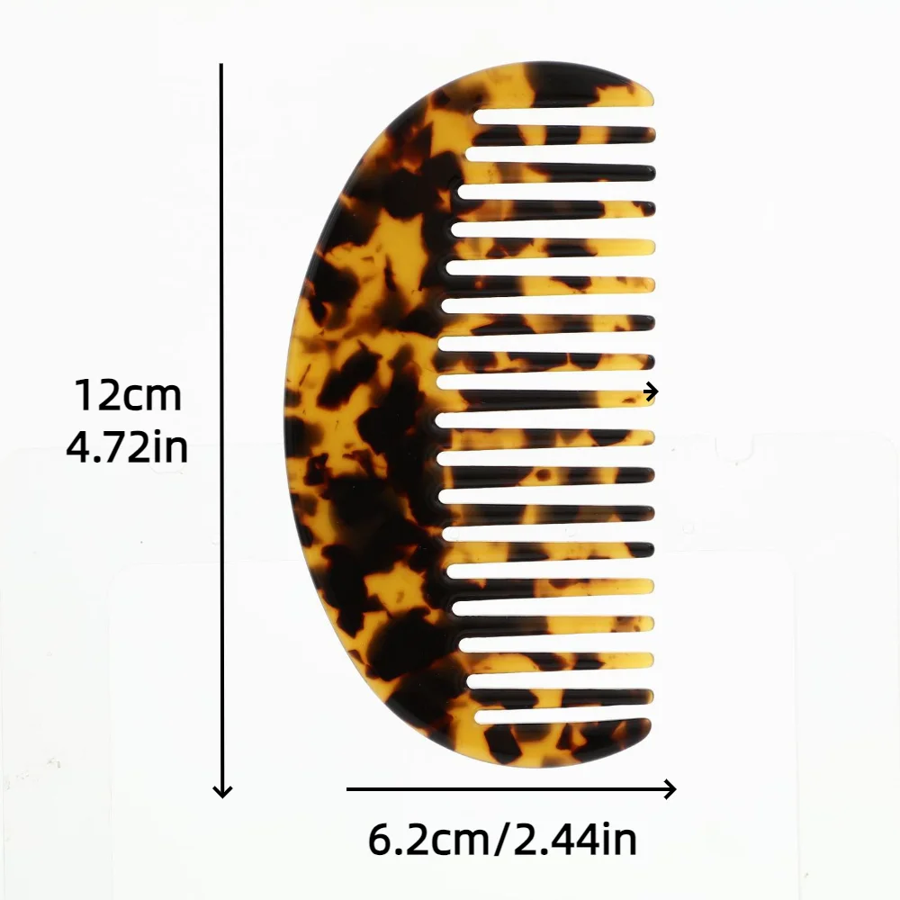 Colorful Semicircular Comb Anti-static Comfortable Hawksbill Hair Comb No Snags Fashion Acetate Hair Comb Hair Styling Tool