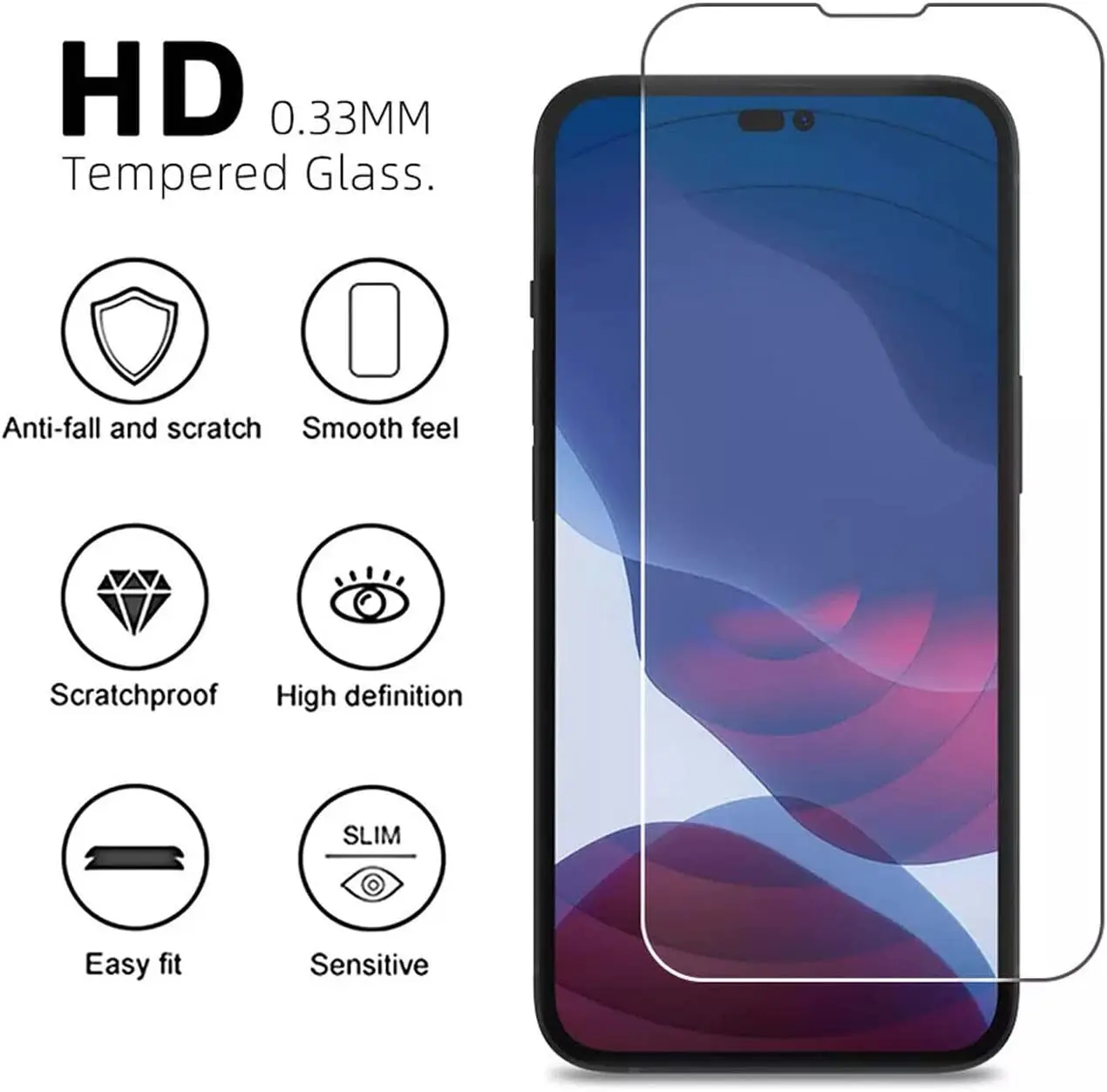 Tempered Glass For Iphone 14 13 Pro Max 12 Mini 6 S 8 7 Plus Screen Protectors For Iphone 11 Pro Xs Max X Xr Se Full Cover Glass