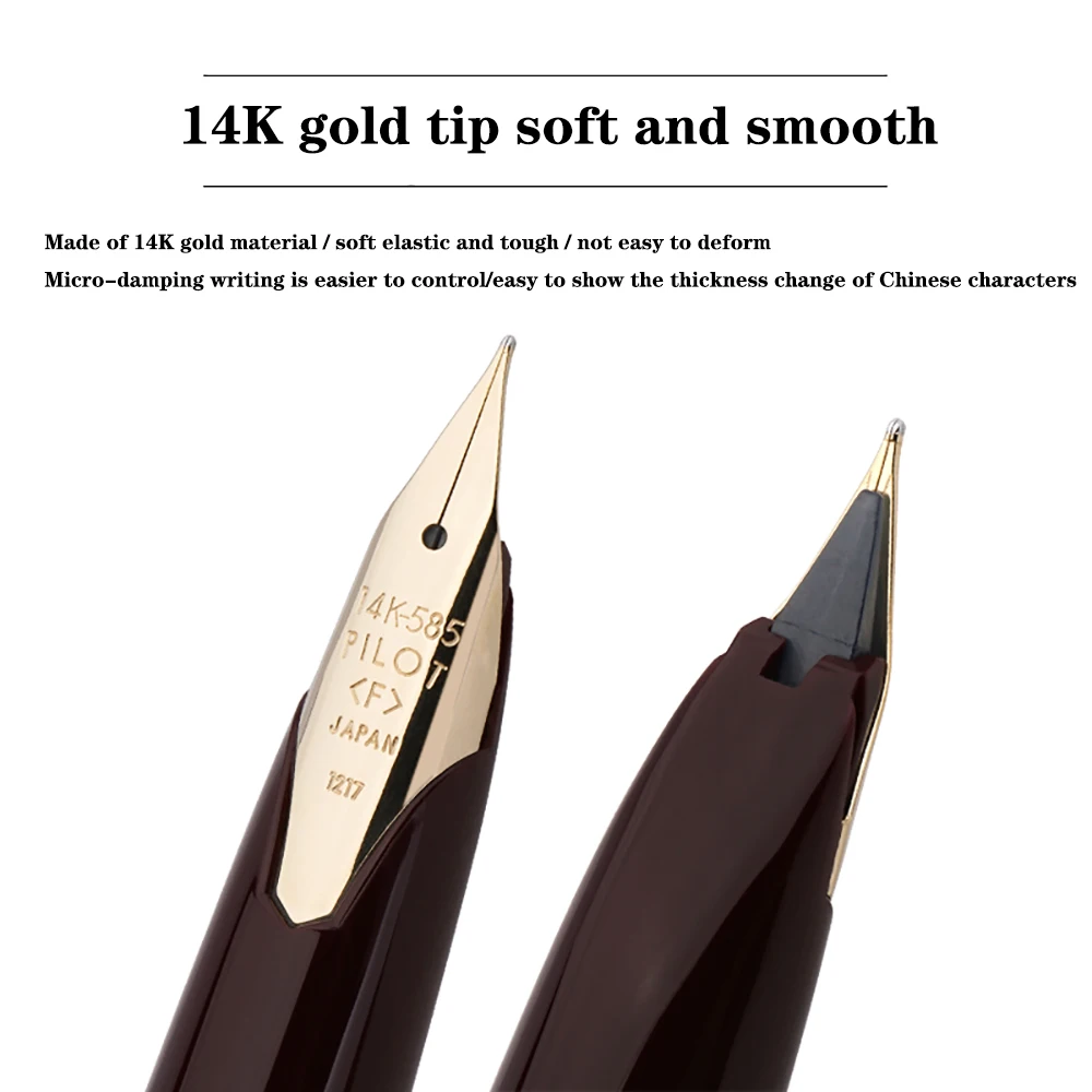 Japão PILOTO Caneta-tinteiro 14K Gold Nib 95s Elite 95 ° Aniversário Gravado Bolso Design Portátil Gold Pen Papelaria High-end