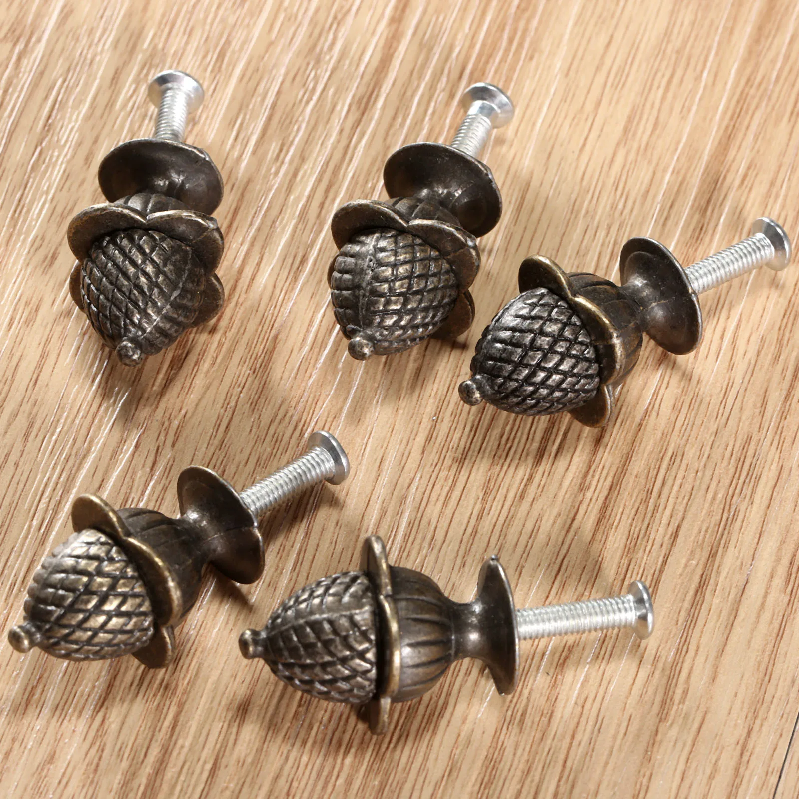 Metal Handle Pull Knob 5pcs 30*23mm Antique Bronze Single Hole screw Drawer Cabinet Dresser Cupboard Wardrobe Furniture Hardware furniture knobs