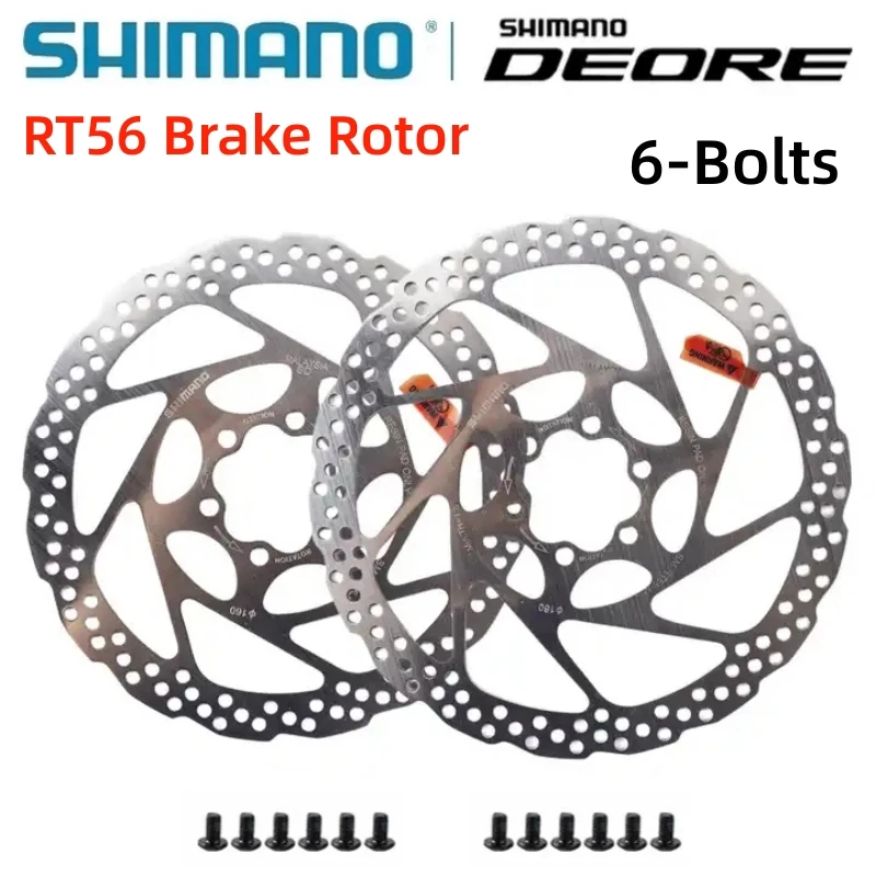 2PCS-SHIMANO-DEORE-SM-RT56-Brake-Rotor-160mm-180mm-MTB-Bicycle ...