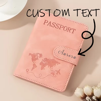 Porta Passaporto Personalizzato per Accessori Essenziali, Custodia per Passaporto da Viaggio, Porta Documenti per Donne/Uomini