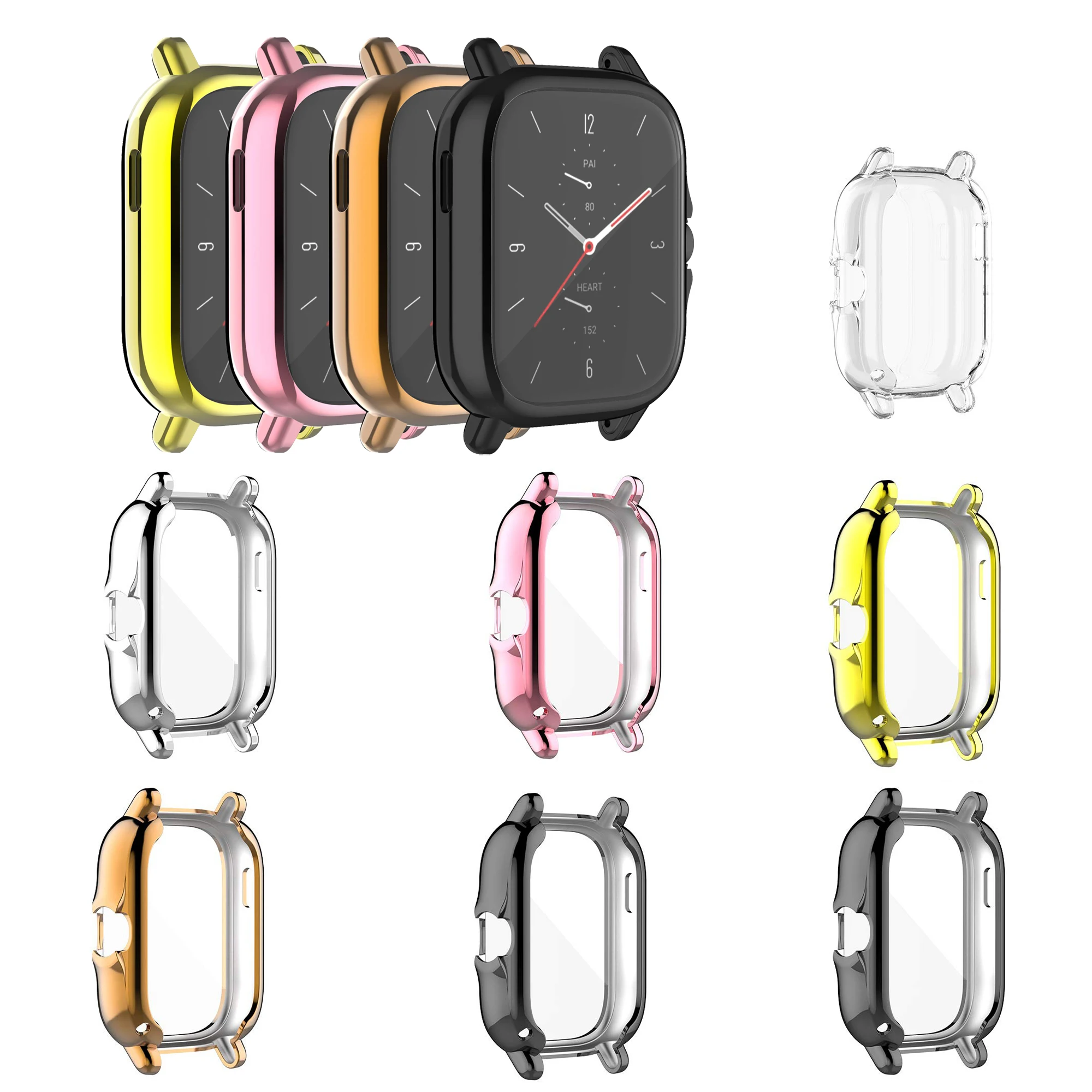 

Full Coverage Protection Case For Huami Amazfit GTS 3 2 2e Screen Protector Case High Quality TPU Soft Bumper Cover Accessories