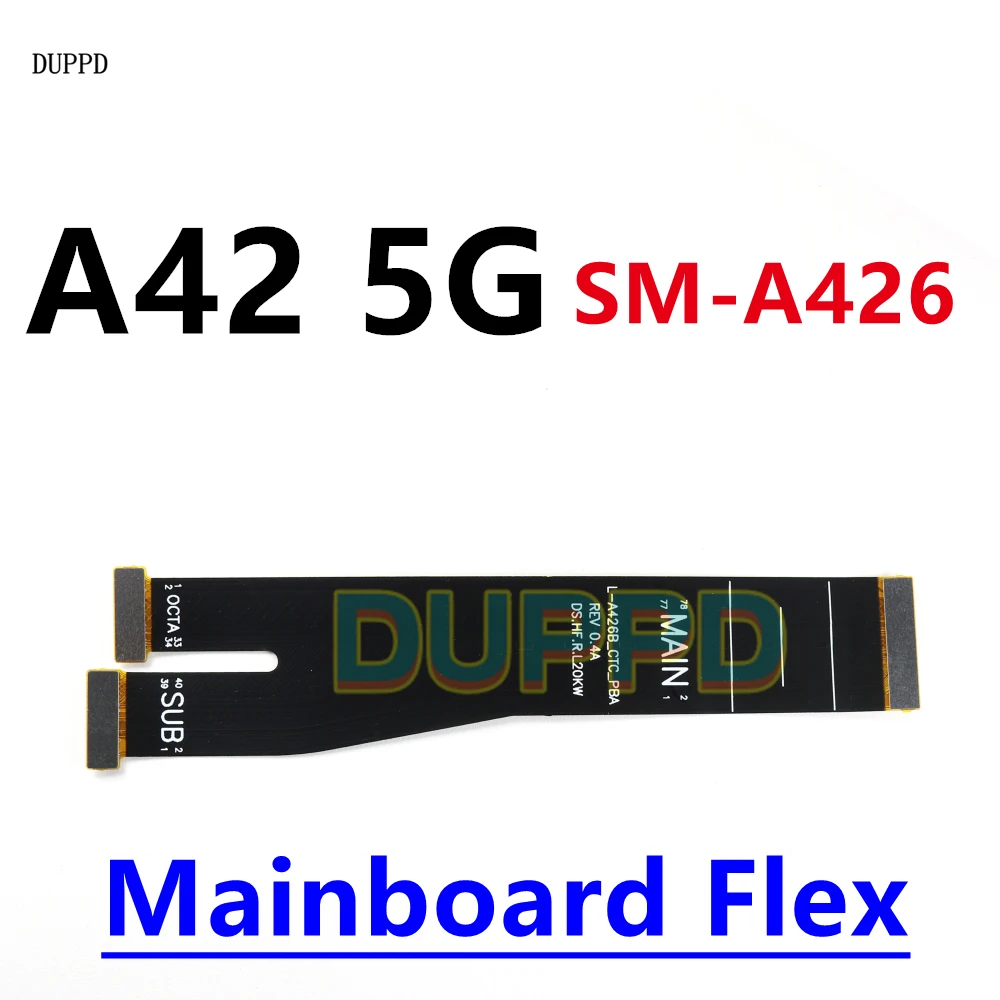 충전 보드 USB 포트+ 메인 보드 플렉스 케이블 삼성 갤럭시 A42 5G A426 A426B A426U 도크 커넥터 마더보드 15W