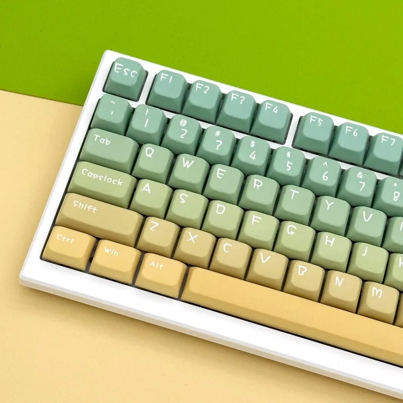

Набор колпачков для механической клавиатуры MiFuny, 132 клавиш, с профилем MDA, зеленые, розовые колпачки для клавиш из АБС-пластика, аксессуары для игр, подарок для девочек