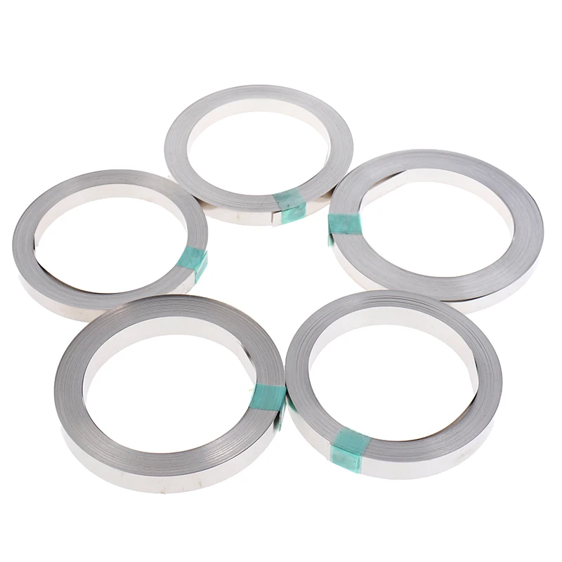 5M / 10M 0.1mm 0.12mm Thickness Nickel Plated Strips For Lithium Battery Pack Welding Nickle Tabs 18650 Battery Pack Spot Welder 2