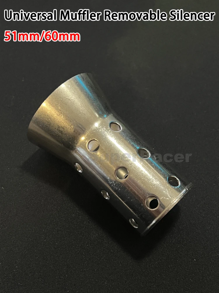 

51MM 60MM Motorcycle DB Killer Silencer Noise Sound Eliminator Exhaust Adjustable Muffler Silencer Universal 51mm/60mm
