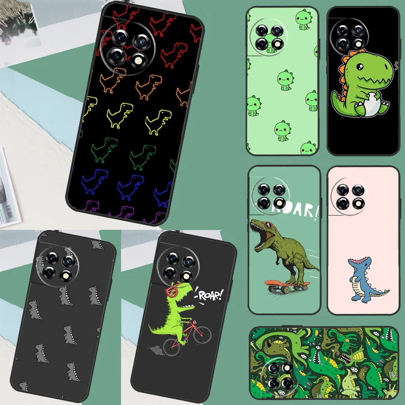 Fun Dinosaur Pattern Dino Case Per Oneplus Nord Ce 2 Lite N30 N20 N10 Nord 3 2T Oneplus 11 10T 8T 9R 9 10 Pro Cover