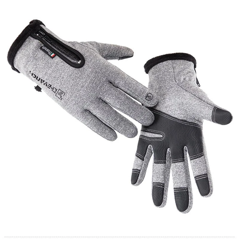Winter Men Women Plus Velvet Warm Windproof Touch Screen Skiing Mitten Outdoor Sport Fitness Non-slip Bike Cycling Glove C57